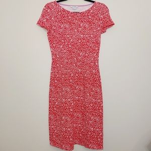Boden Margot Red Orange floral pocket dress
